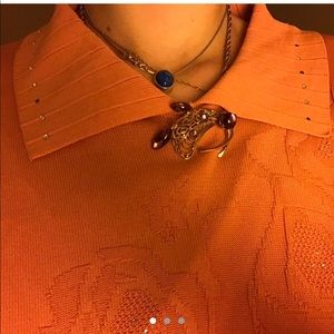 salmon sweater top